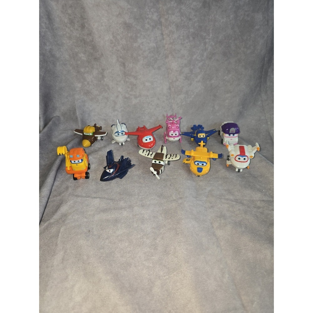 Super Wings Transforming Toy Planes Mini Airplanes Figures Vehicles Lot Of 11